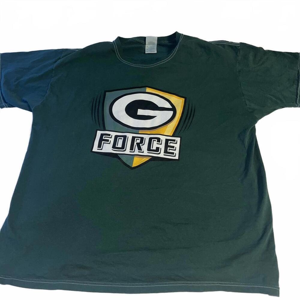 Vintage NFL G Force Fruit Of The Loom Green Bay Packers Football TShirt Men’s XL